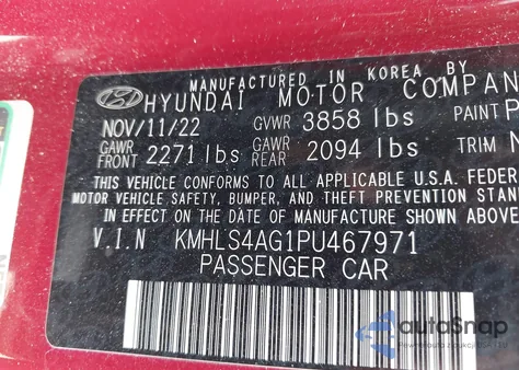 2023 Hyundai Elantra Sel from USA, damaged, VIN KMHLS4AG1PU467971